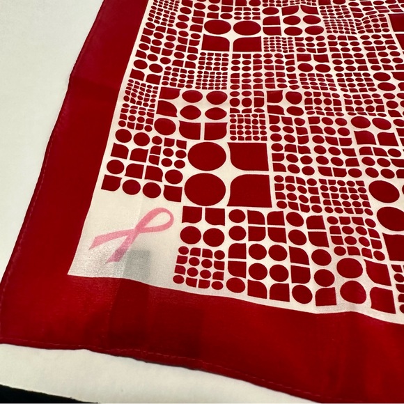 100% Silk Kate Spade New York 22” Square Red White Blue Scarf Handkercheif - Picture 10 of 11